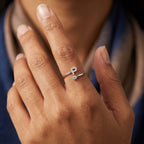 Adjustable Initial Ring "Celeste"