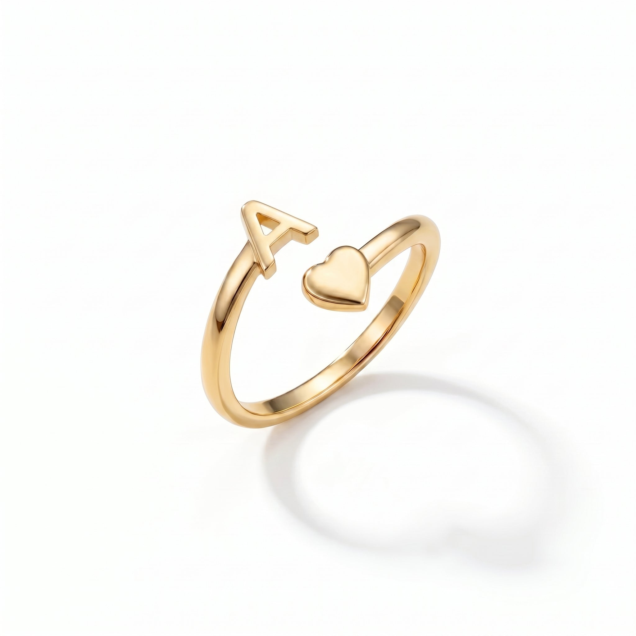 Adjustable Initial Ring "Sweetheart"