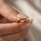 Adjustable Initial Ring "Sweetheart"
