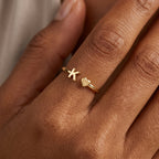Adjustable Initial Ring "Sweetheart"