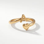 Adjustable Initial Ring "Sweetheart"