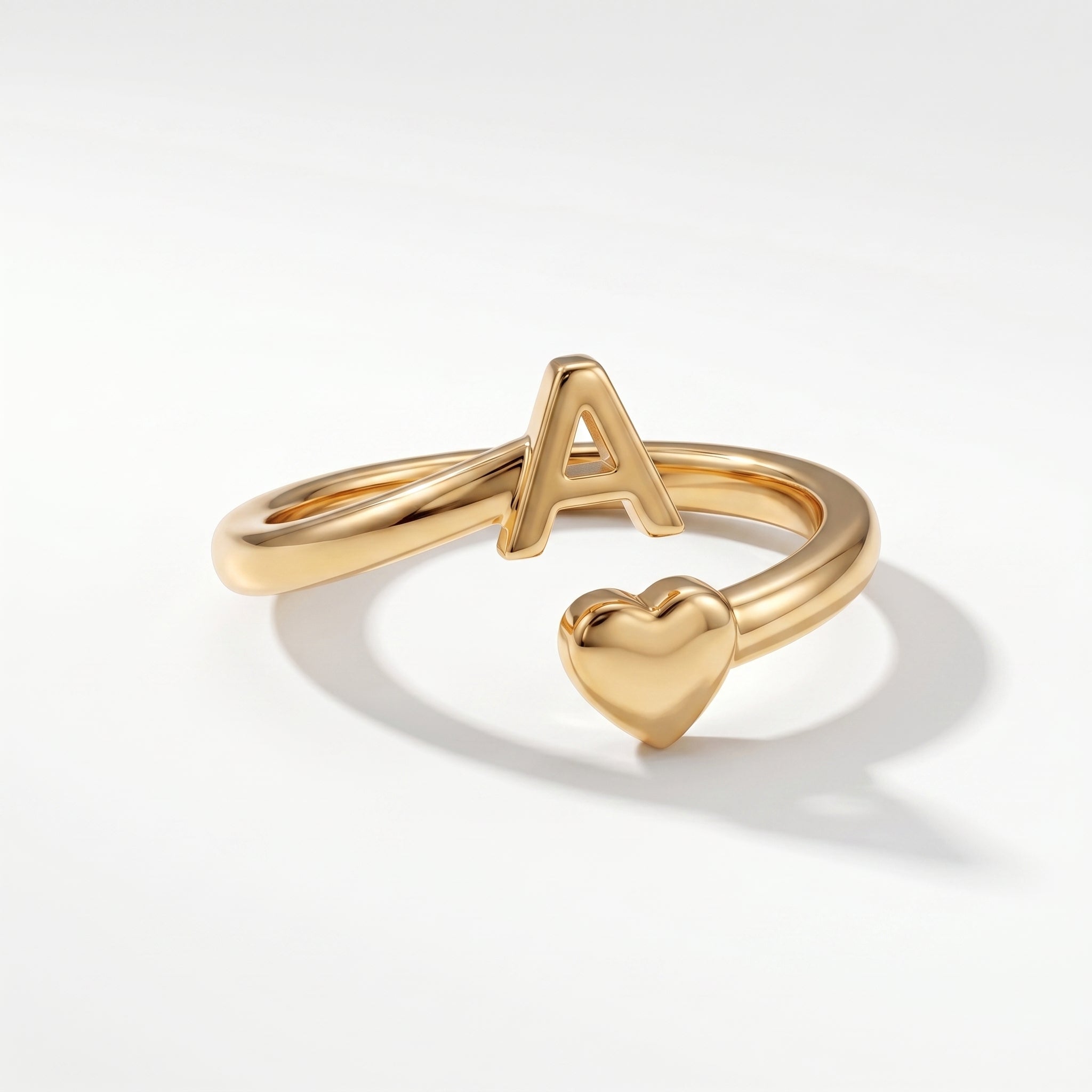 Adjustable Initial Ring "Sweetheart"