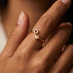 Adjustable Initial Ring "Sweetheart"